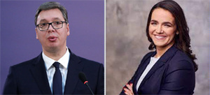 Aleksandar Vučić és Novák Katalin