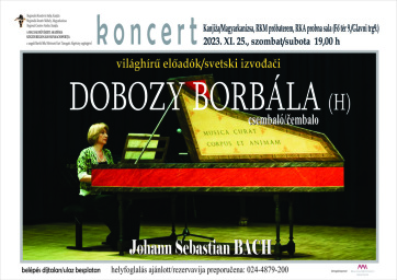 Dobozy Borbála csembalóestje Magyarkanizsán - A cikkhez tartozó kép
