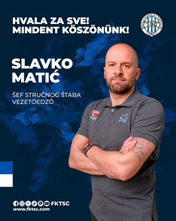 A TSC szerződést bontott Slavko Matić vezetőedzővel - A cikkhez tartozó kép
