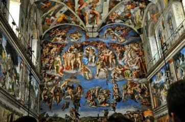 A látogatók miatt restaurálni kell Michelangelo Utolsó ítélet című freskóját a Sixtus-kápolnában - A cikkhez tartozó kép