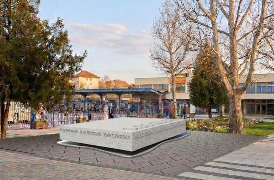 Az egyetemisták szerint a masszív kőlap arra a betontömbre emlékeztet, amely az áldozatokra zuhant és a halálukat okozta