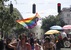  A 31. Budapest Pride Közösségi Fesztivál keretében rendezett felvonulás résztvevői gyülekeznek az Andrássy úton, a Magyar Állami Operaház előtt 2026. június 27-én.  - miniatűr változat