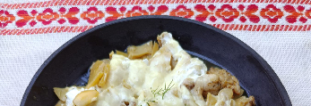 Rakott zöldbab serpenyőben - illusztráció