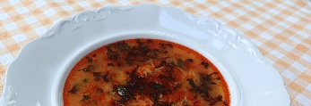 Zöldfűszeres pörkölttésztaleves - illusztráció