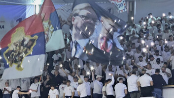 A haladók kampányzárója a belgrádi Sportcsarnokban - illusztráció