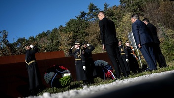 Szijjártó Péter Nova Goricában az első világháborúban elesett magyar katonák tiszteletére tartott megemlékezésen - illusztráció