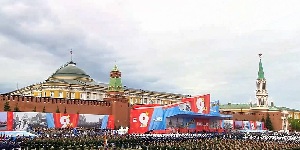 Katonai díszfelvonulással emlékeznek a győzelem napjára Moszkvában - cikkhez fűződő kép