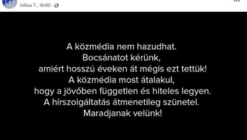 MTVA: A közösségi médiában is tarolt az M1 médiatörténeti felirata, közel 2 milliós megtekintés - illusztráció