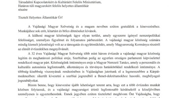 A VMSZ elnöke gratulált Kollai István kinevezéséhez - illusztráció