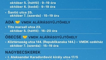 Folytatja az aláírásgyűjtést a Vajdasági Magyar Újrakezdés - illusztráció